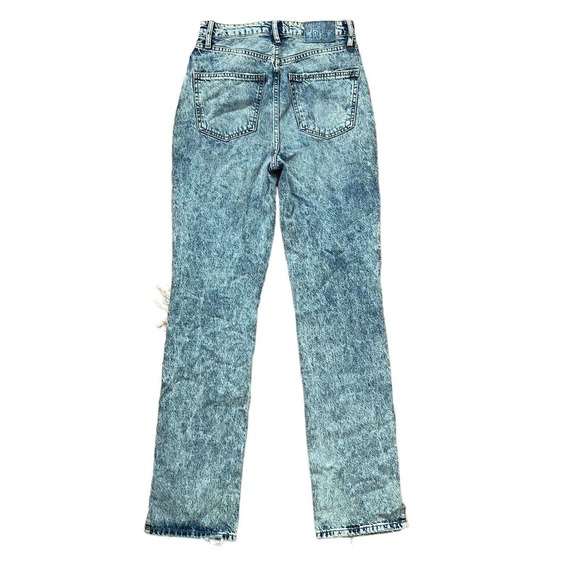 We The Free 29 My Own Lane Jeans High Rise Acid Wash Distressed - Picture 8 of 12